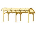 Vorschaubild Skan Holz Schwaben - Bogendach Doppelcarport aus Leimholz Breite 648cm
