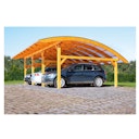 Vorschaubild Skan Holz Schwaben - Bogendach Doppelcarport aus Leimholz Breite 648cm