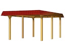 Vorschaubild Skan Holz Wendland - Walmdach Doppelcarport aus Leimholz Breite 630 cm