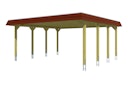 Vorschaubild Skan Holz Spreewald - Walmdach Doppelcarport Breite 585 cm
