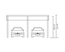 Vorschaubild Skan Holz Schwaben - Bogendach Doppelcarport aus Leimholz Breite 648cm