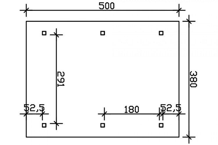 Skan Holz Wallgau - Satteldach Einzelcarport Breite 380 cm