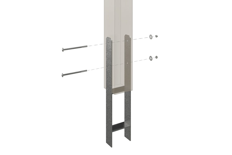 Skan Holz Friesland - Flachdach Einzelcarport Profil - Breite 397 cm Nadelholz