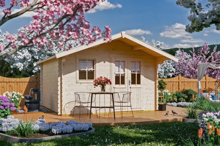 Skan Holz 28 mm Gartenhaus Malaga